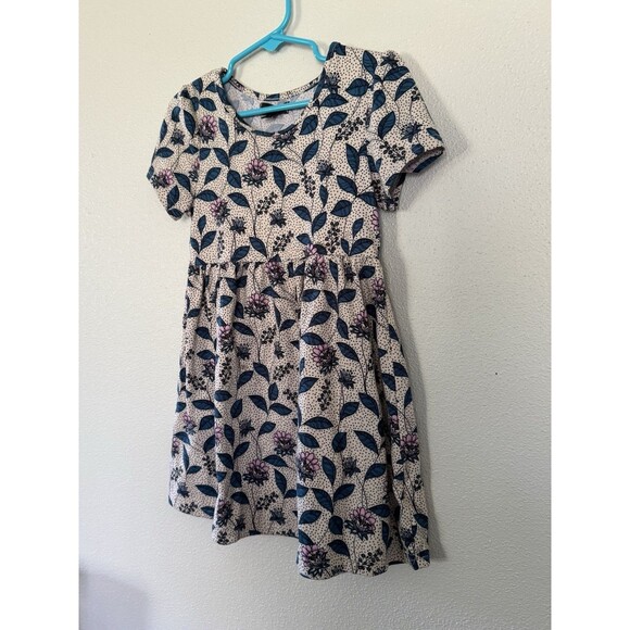 Picapino Girls Dress Size 4T, Cream Multicolor Floral Pattern - Picture 2 of 7